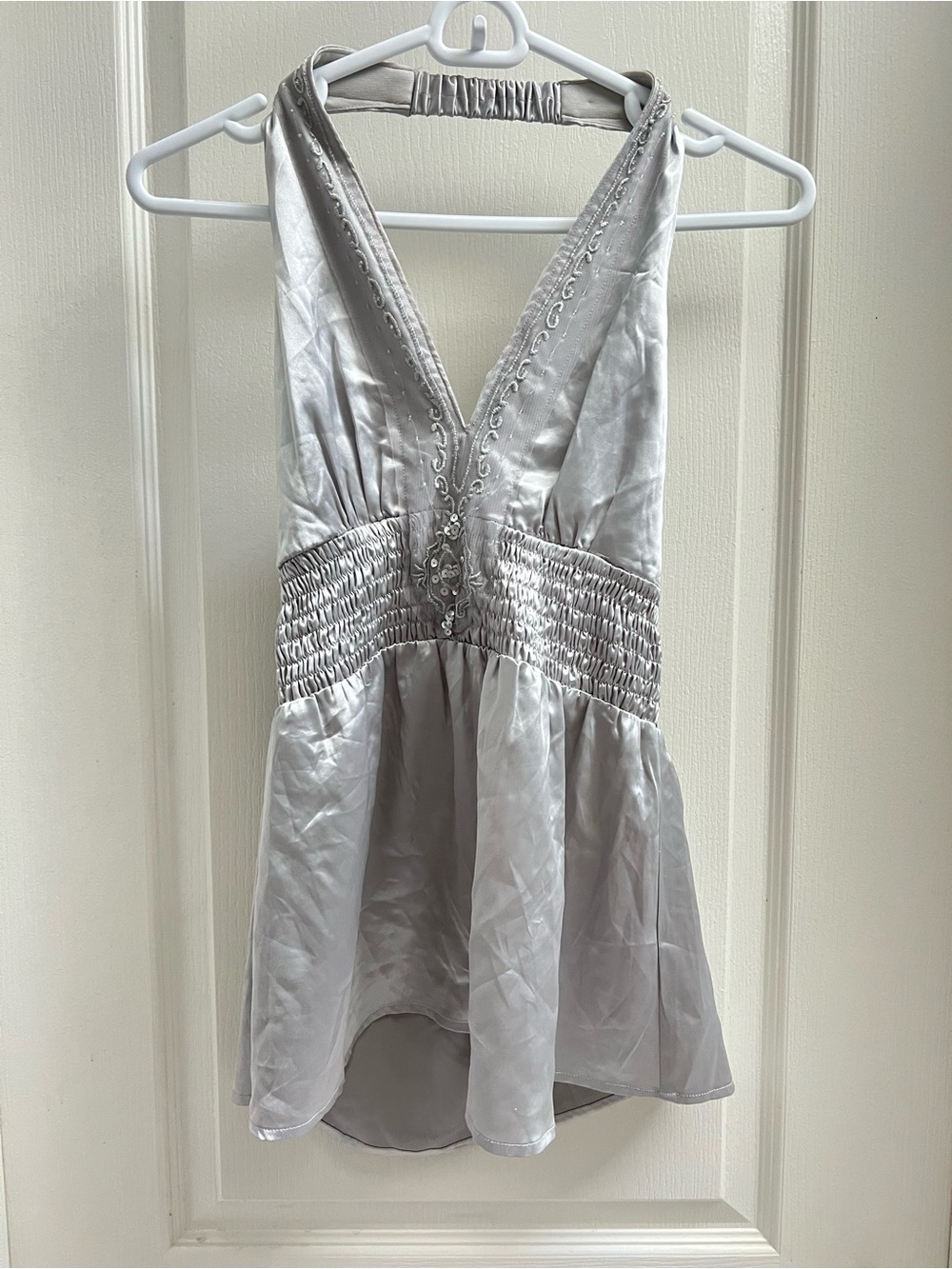 Silver Fairycore Suzy Shier Halter Top